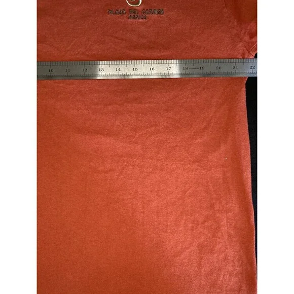 Mexico Shirt Men’s Large Orange Lizard‎ Embroidery Playa Del Carmen Casual Beach - Picture 7 of 8